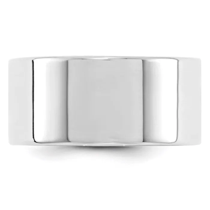 Goldia Rings Solid 18K White Gold 10mm Light Weight Flat MensWomens Wedding Band Ring Size 14 Goldia Rings Solid 18K White Gold 10mm Light Weight Flat MensWomens Wedding Band Ring Size 14