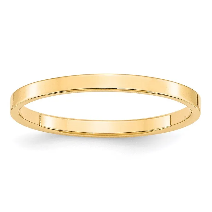 Goldia Rings Solid 18K Yellow Gold 2mm Light Weight Flat MensWomens Wedding Band Ring Size 4 Goldia Rings Solid 18K Yellow Gold 2mm Light Weight Flat MensWomens Wedding Band Ring Size 4