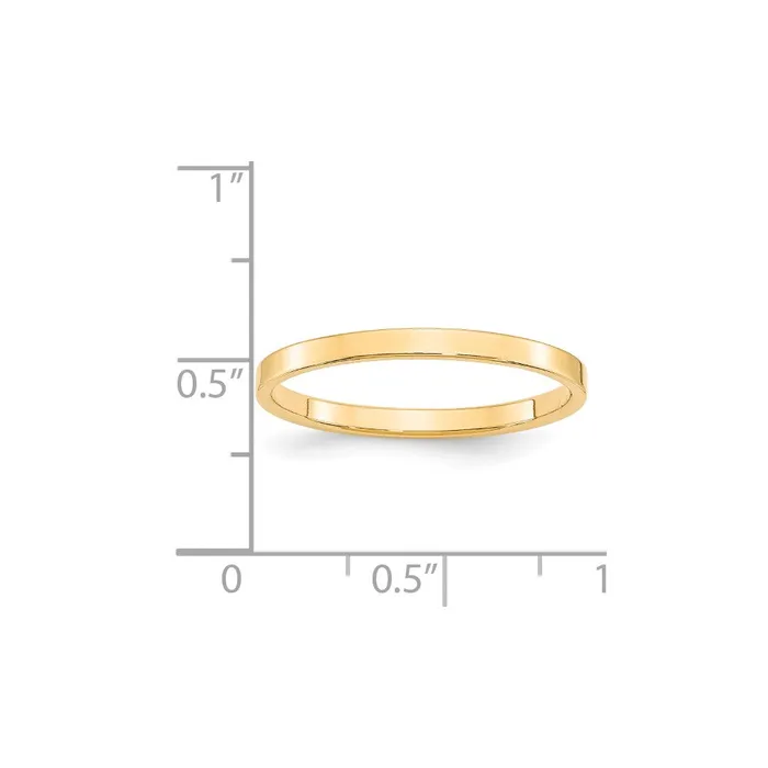 Goldia Rings Solid 18K Yellow Gold 2mm Light Weight Flat MensWomens Wedding Band Ring Size 4 Goldia Rings Solid 18K Yellow Gold 2mm Light Weight Flat MensWomens Wedding Band Ring Size 4