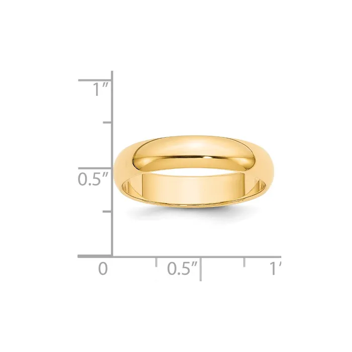 Goldia Rings Solid 18K Yellow Gold 5mm HalfRound Wedding MensWomens Wedding Band Ring Size 105 Goldia Rings Solid 18K Yellow Gold 5mm HalfRound Wedding MensWomens Wedding Band Ring Size 105