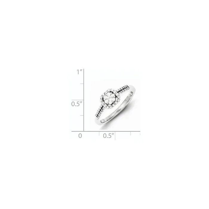 Goldia Rings Sterling Silver Diamond Ring