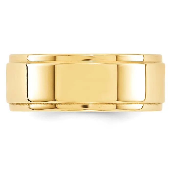 Goldia Solid 10K Yellow Gold 8mm Flat with Step Edge MensWomens Wedding Band Ring Size 65 Rings Goldia Solid 10K Yellow Gold 8mm Flat with Step Edge MensWomens Wedding Band Ring Size 65 Rings