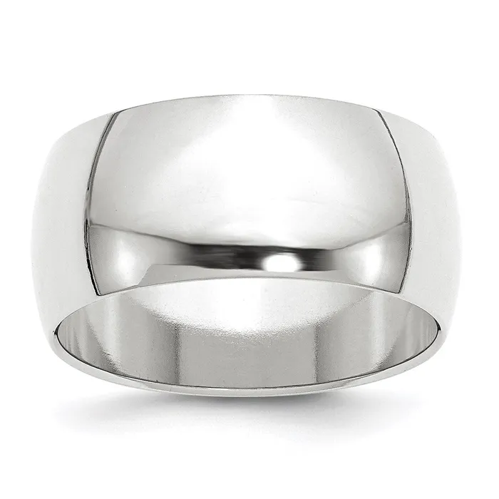 Goldia Solid 14K White Gold 10mm Half Round MensWomens Wedding Band Ring Size 5 Rings Goldia Solid 14K White Gold 10mm Half Round MensWomens Wedding Band Ring Size 5 Rings