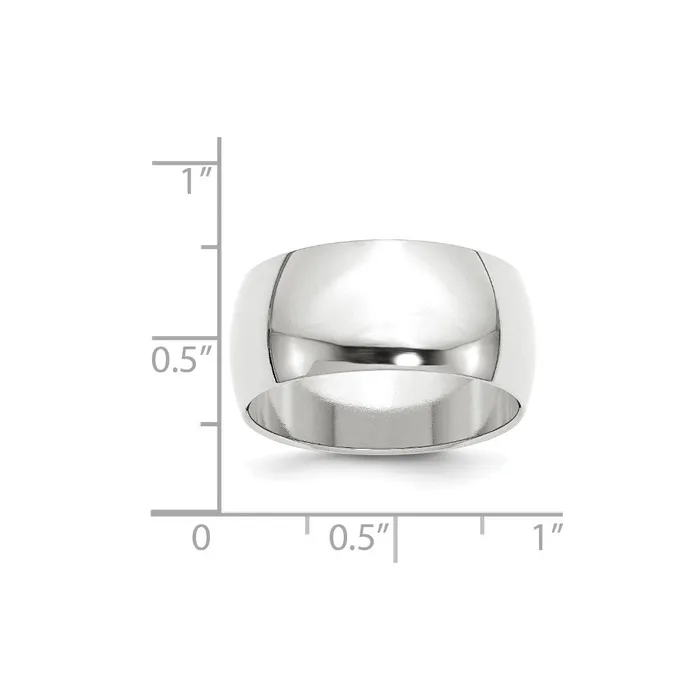 Goldia Solid 14K White Gold 10mm Half Round MensWomens Wedding Band Ring Size 5 Rings Goldia Solid 14K White Gold 10mm Half Round MensWomens Wedding Band Ring Size 5 Rings