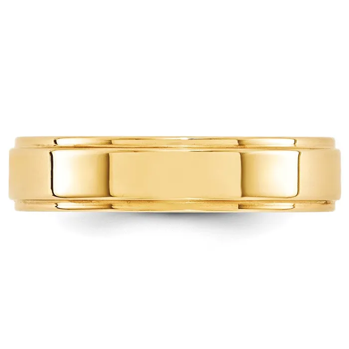 Goldia Solid 14K Yellow Gold 5mm Flat with Step Edge MensWomens Wedding Band Ring Size 65 Rings Goldia Solid 14K Yellow Gold 5mm Flat with Step Edge MensWomens Wedding Band Ring Size 65 Rings