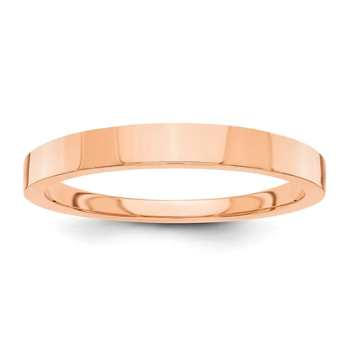 Goldia Solid 18K Rose Gold 3mm Tapered Polished MensWomens Wedding Band Ring Size 45 Rings Goldia Solid 18K Rose Gold 3mm Tapered Polished MensWomens Wedding Band Ring Size 45 Rings