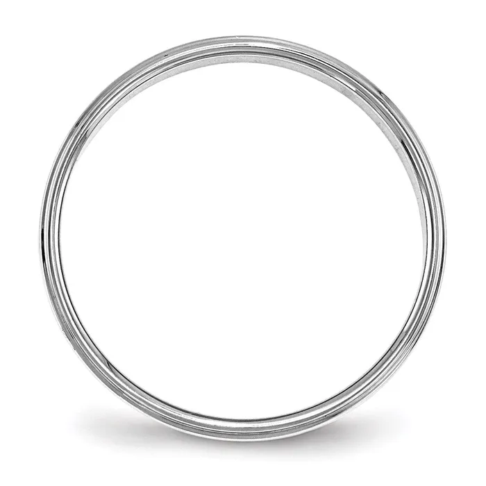 Goldia Solid 18K White Gold 4mm Flat with Step Edge MensWomens Wedding Band Ring Size 14 Rings Goldia Solid 18K White Gold 4mm Flat with Step Edge MensWomens Wedding Band Ring Size 14 Rings