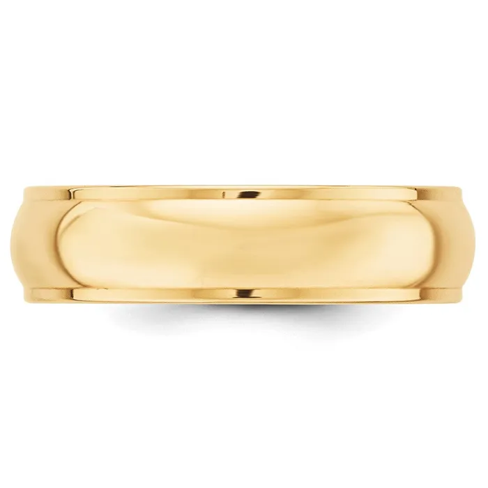Goldia Solid 18K Yellow Gold 6mm Half Round with Edge MensWomens Wedding Band Ring Size 115 Rings Goldia Solid 18K Yellow Gold 6mm Half Round with Edge MensWomens Wedding Band Ring Size 115 Rings