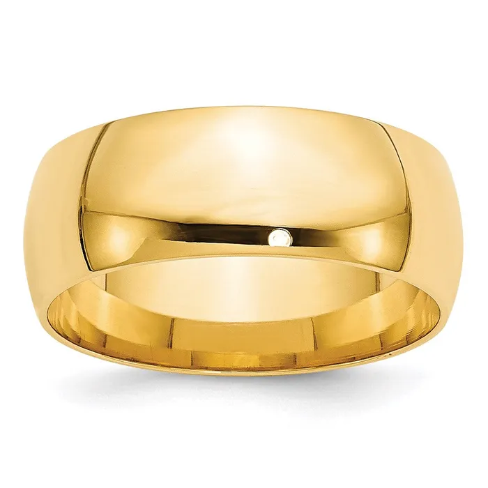 Goldia Solid 18K Yellow Gold 8mm Light Weight Comfort Fit MensWomens Wedding Band Ring Size 5 Rings Goldia Solid 18K Yellow Gold 8mm Light Weight Comfort Fit MensWomens Wedding Band Ring Size 5 Rings