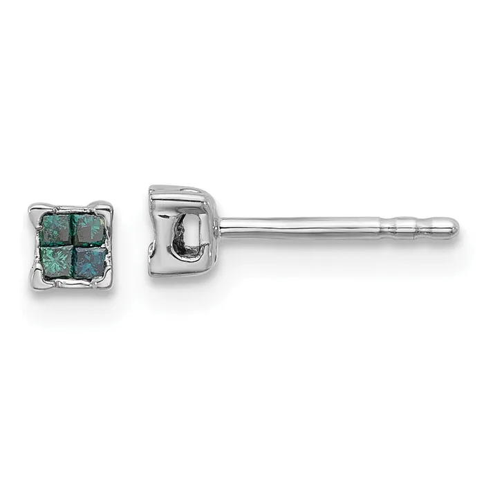 Goldia White Night Sterling Silver Rhodiumplated Blue Diamond Post Stud Earrings Earrings Goldia White Night Sterling Silver Rhodiumplated Blue Diamond Post Stud Earrings Earrings