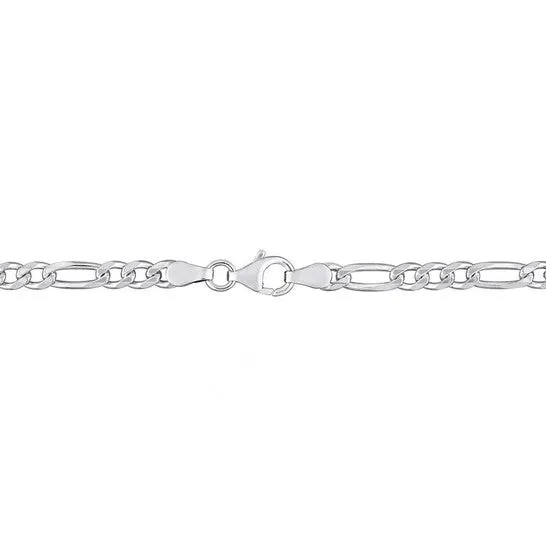 JMS always Necklaces Original AMOUR 38mm Figaro Chain Necklace In Sterling Silver 20 In JMS always Necklaces Original AMOUR 38mm Figaro Chain Necklace In Sterling Silver 20 In