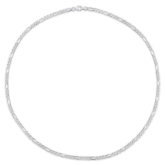JMS always Necklaces Original AMOUR 38mm Figaro Chain Necklace In Sterling Silver 20 In JMS always Necklaces Original AMOUR 38mm Figaro Chain Necklace In Sterling Silver 20 In