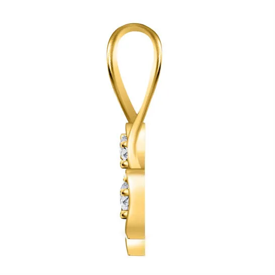 JMS always Necklaces Original Maulijewels 010 Carat Diamond Two Stone Heart Shape Pendant In 10K Yellow Gold With 18 10K yellow Gold Plated Sterling Silver Box Chain JMS always Necklaces Original Maulijewels 010 Carat Diamond Two Stone Heart Shape Pendant In 10K Yellow Gold With 18 10K yellow Gold Plated Sterling Silver Box Chain