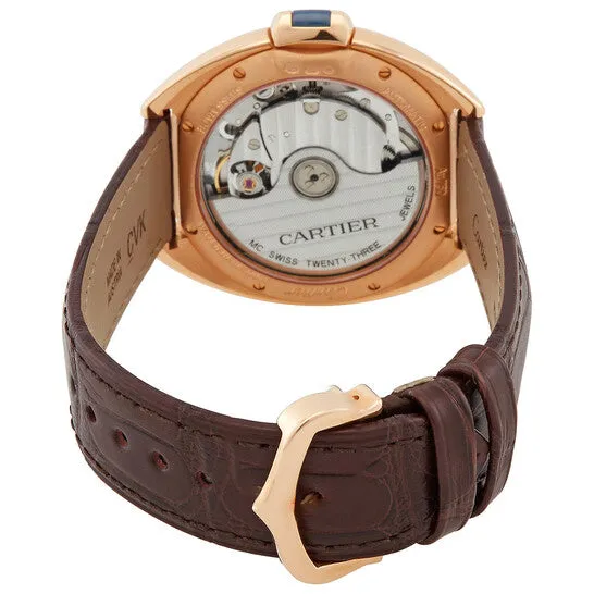 JMS always Watches Original Cartier Cle Automatic 18kt Rose Gold Flinque Sunray Dial Ladies Watch WGCL0013 JMS always Watches Original Cartier Cle Automatic 18kt Rose Gold Flinque Sunray Dial Ladies Watch WGCL0013