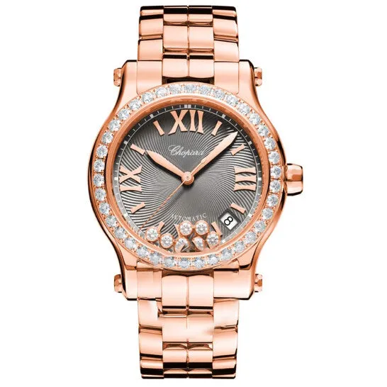 JMS always Watches Original Chopard Happy Sport Automatic Diamond Grey Dial Ladies Watch 2748085015 JMS always Watches Original Chopard Happy Sport Automatic Diamond Grey Dial Ladies Watch 2748085015