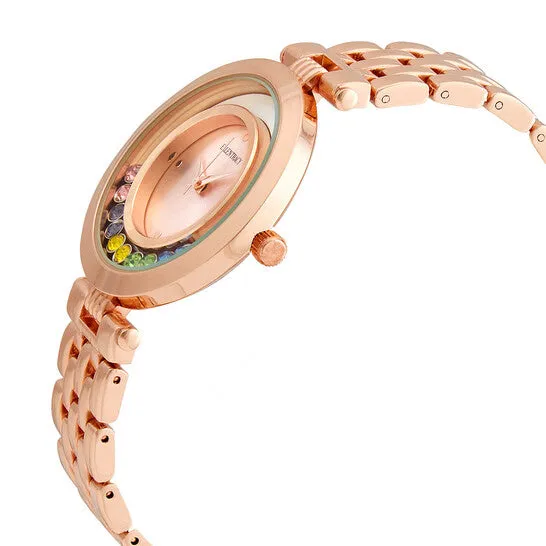 JMS always Watches Original Ellen Tracy Quartz Crystal Rose Dial Ladies Watch ET5199RGD JMS always Watches Original Ellen Tracy Quartz Crystal Rose Dial Ladies Watch ET5199RGD