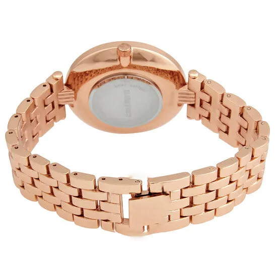 JMS always Watches Original Ellen Tracy Quartz Crystal Rose Dial Ladies Watch ET5199RGD JMS always Watches Original Ellen Tracy Quartz Crystal Rose Dial Ladies Watch ET5199RGD
