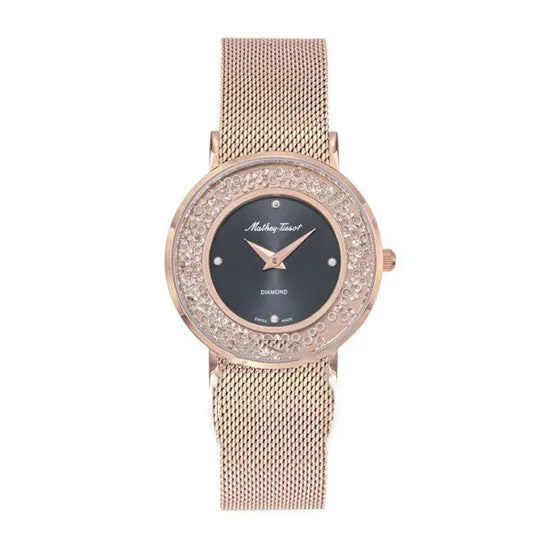 JMS always Watches Original MatheyTissot Gemina Quartz Diamond Black Dial Ladies Watch D984SAN JMS always Watches Original MatheyTissot Gemina Quartz Diamond Black Dial Ladies Watch D984SAN
