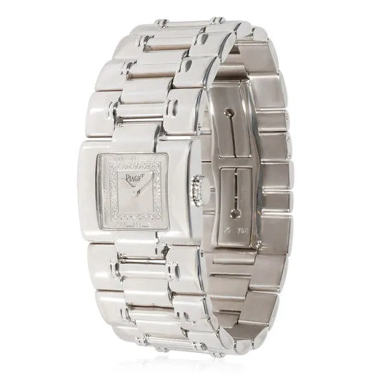 JMS always Watches Original Preowned Piaget Dancer Quartz Diamond Silver Dial Ladies Watch 50010 K38 JMS always Watches Original Preowned Piaget Dancer Quartz Diamond Silver Dial Ladies Watch 50010 K38