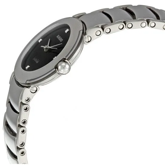 JMS always Watches Original Rado Coupole Diamond Platinumtone Ceramic Mini Ladies Watch R22594712 JMS always Watches Original Rado Coupole Diamond Platinumtone Ceramic Mini Ladies Watch R22594712
