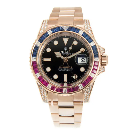 JMS always Watches Original Rolex GMTMASTER II Automatic Chronometer Diamond Black Dial Watch 126755SARU JMS always Watches Original Rolex GMTMASTER II Automatic Chronometer Diamond Black Dial Watch 126755SARU