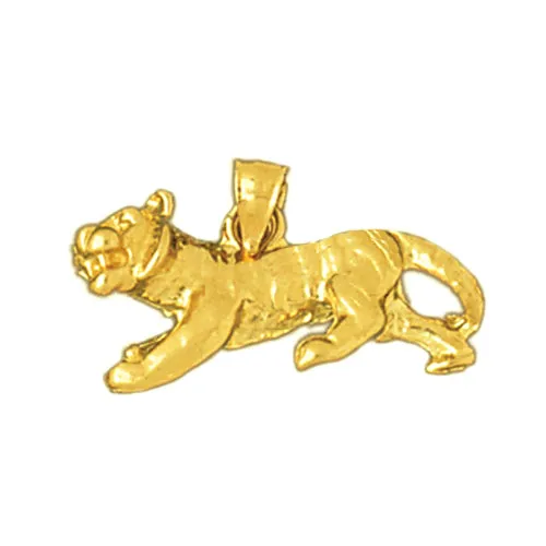 Necklaces 14K Gold 3D Cub Tiger Pendant Goldia