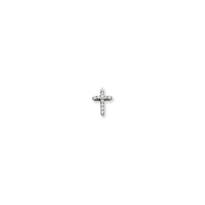 Necklaces 14k White Gold A Diamond cross pendant Goldiacom