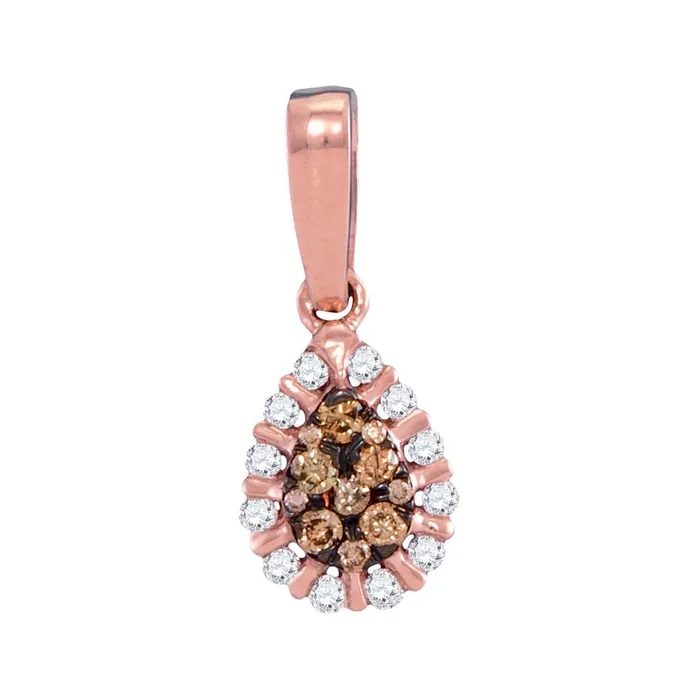 Necklaces gndatlanta 14k Rose Gold Round Brown Diamond Teardrop Pendant 14 Cttw Necklaces gndatlanta 14k Rose Gold Round Brown Diamond Teardrop Pendant 14 Cttw