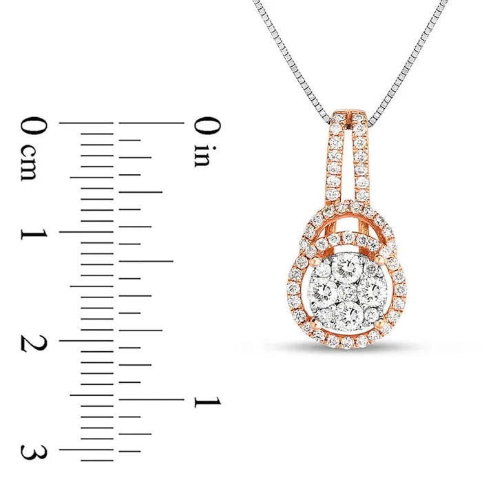 Necklaces Goldia 05 CT TW Composite Natural Diamond Frame Pendant in 10K TwoTone Gold Necklaces Goldia 05 CT TW Composite Natural Diamond Frame Pendant in 10K TwoTone Gold