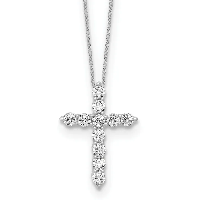 Necklaces Goldia 10k White Gold 34 Ct Lab Grown Diamond VSSI G 18 inch Cross Pendant Necklace Necklaces Goldia 10k White Gold 34 Ct Lab Grown Diamond VSSI G 18 inch Cross Pendant Necklace