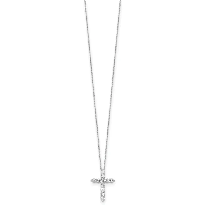 Necklaces Goldia 10k White Gold 34 Ct Lab Grown Diamond VSSI G 18 inch Cross Pendant Necklace