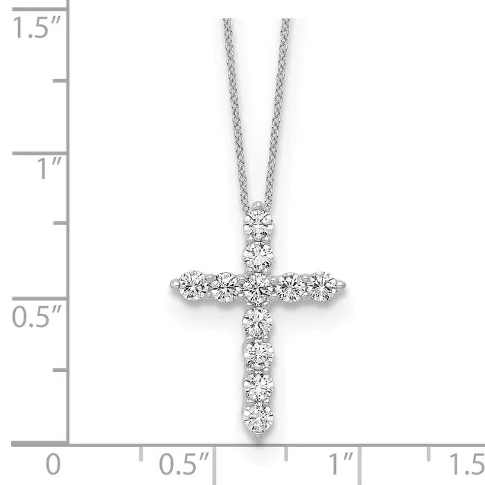 Necklaces Goldia 10k White Gold 34 Ct Lab Grown Diamond VSSI G 18 inch Cross Pendant Necklace