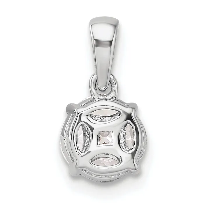 Necklaces Goldia 14k White Gold 12 Ct Lab Grown Diamond VSSI G Round and Marquise Pendant