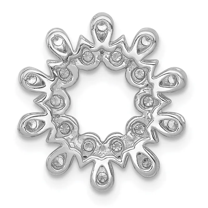 Necklaces Goldia 14k White Gold 13ct Real Diamond Fancy Circle Chain Slide