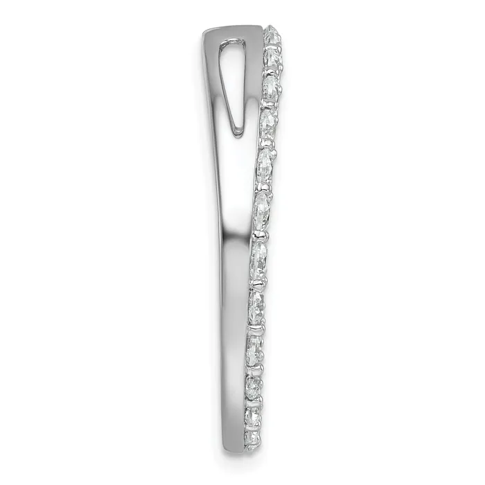 Necklaces Goldia 14k White Gold 3 Ct Lab Grown Diamond VSSI G Circle Chain Slide Pendant
