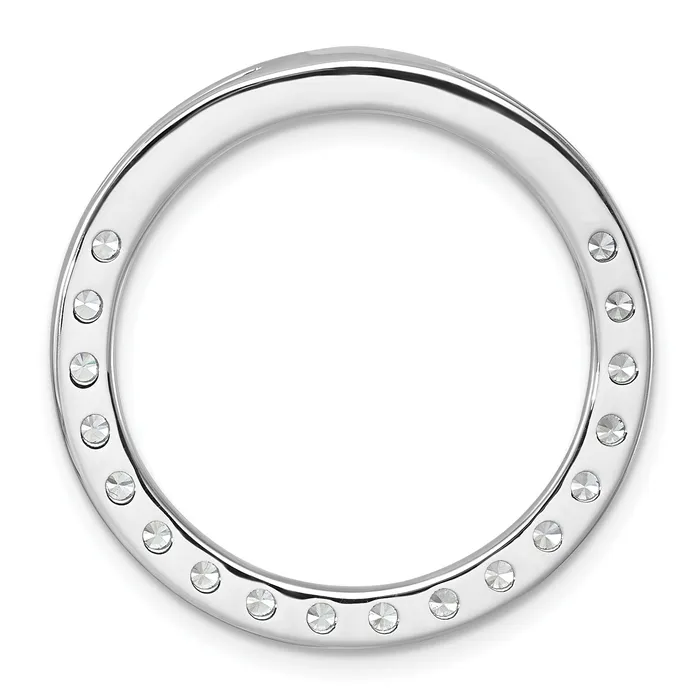 Necklaces Goldia 14k White Gold 3 Ct Lab Grown Diamond VSSI G Circle Chain Slide Pendant
