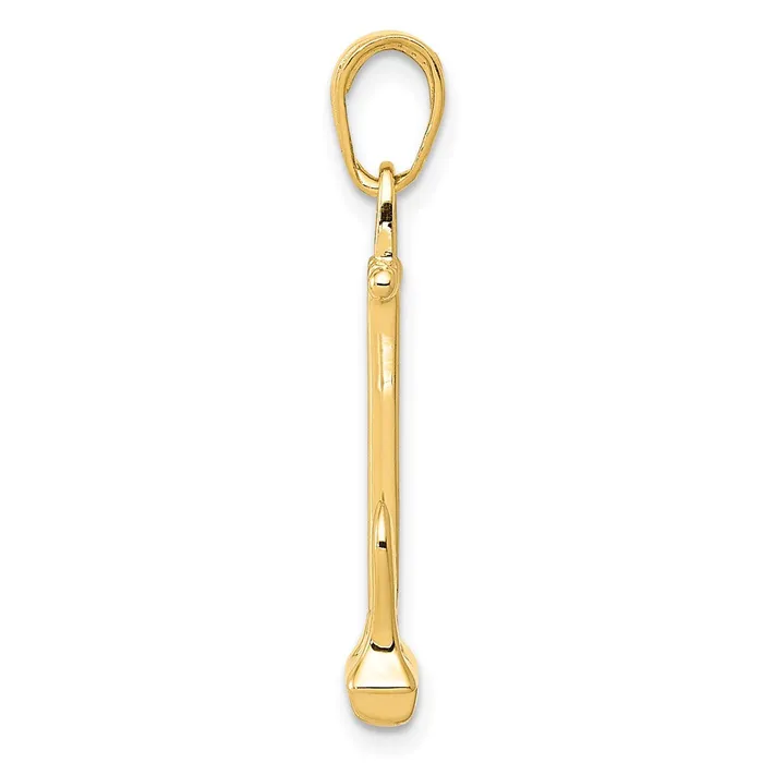 Necklaces Goldia 14k Yellow Gold 3D Navy Anchor Pendant