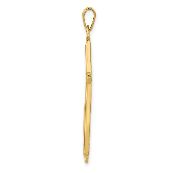 Necklaces Goldia 14k Yellow Gold Polished Cross wDrape Pendant