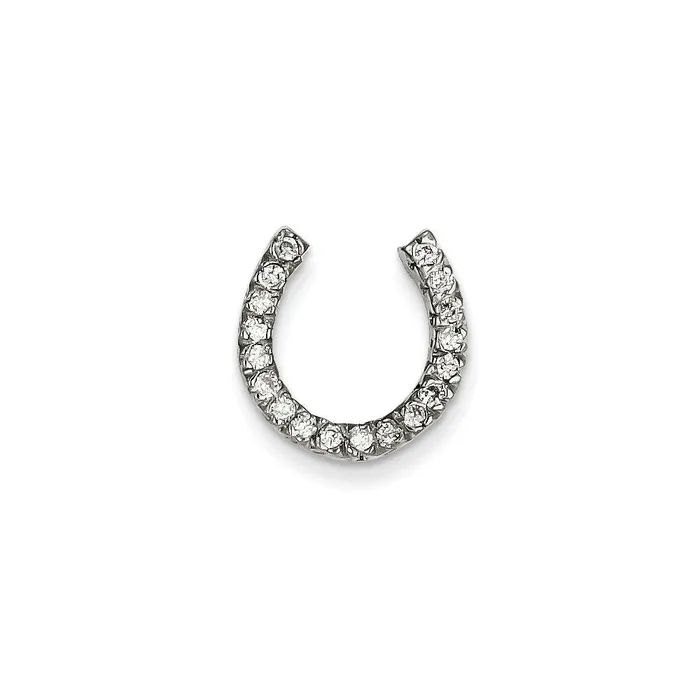 Necklaces Goldiacom 14k White Gold AAA Diamond chain slide