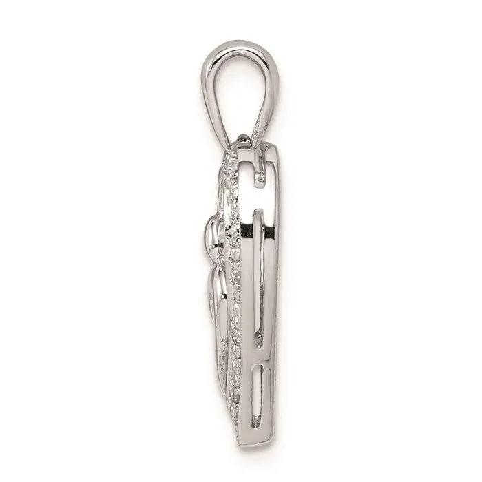 Necklaces Goldia Sterling Silver Rhodium Diamond Pendant