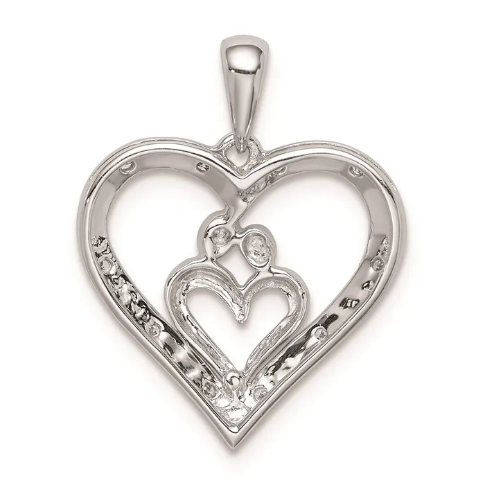 Necklaces Goldia Sterling Silver Rhodium Diamond Pendant