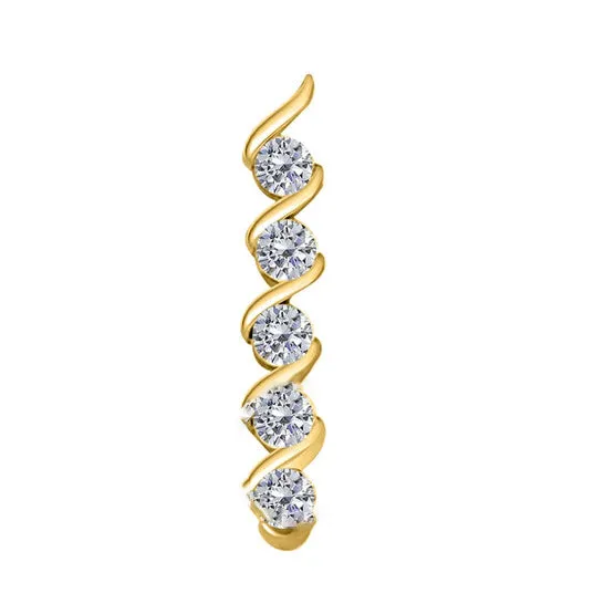 Necklaces JMS always Original Maulijewels 14 Carat Diamond Five Stone Pendant In 10K Yellow Gold With 18 10k Yellow Gold Plated Sterling Silver Box Chain Necklaces JMS always Original Maulijewels 14 Carat Diamond Five Stone Pendant In 10K Yellow Gold With 18 10k Yellow Gold Plated Sterling Silver Box Chain