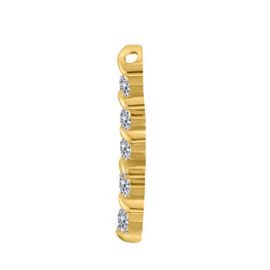 Necklaces JMS always Original Maulijewels 14 Carat Diamond Five Stone Pendant In 10K Yellow Gold With 18 10k Yellow Gold Plated Sterling Silver Box Chain Necklaces JMS always Original Maulijewels 14 Carat Diamond Five Stone Pendant In 10K Yellow Gold With 18 10k Yellow Gold Plated Sterling Silver Box Chain
