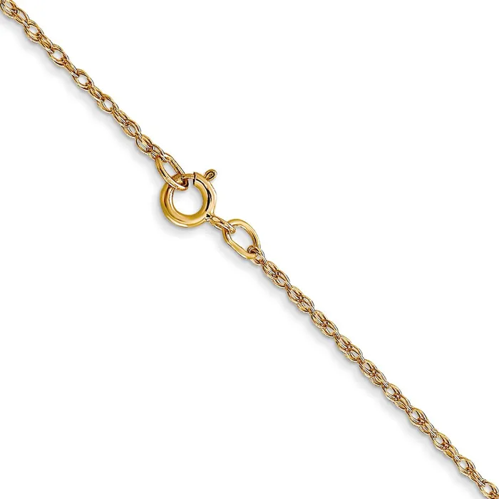 Necklaces QGold 14K Yellow Gold 14 inch Carded 7mm Cable Rope with Spring Ring Clasp Children Necklace Chain Necklace Necklaces QGold 14K Yellow Gold 14 inch Carded 7mm Cable Rope with Spring Ring Clasp Children Necklace Chain Necklace