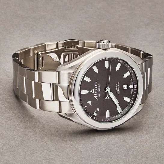 Original Alpina Quartz Grey Dial Stainless Steel Mens Watch AL240GS4E6B JMS always Bracelets Original Alpina Quartz Grey Dial Stainless Steel Mens Watch AL240GS4E6B JMS always Bracelets