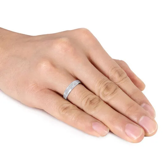 Original Amour 10k White Gold 110 CT TW Diamond Mens Wedding Band Ring JMS always Rings Original Amour 10k White Gold 110 CT TW Diamond Mens Wedding Band Ring JMS always Rings