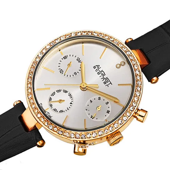 Original August Steiner Quartz Diamond Silver Dial Ladies Watch AS8288BK JMS always Watches Original August Steiner Quartz Diamond Silver Dial Ladies Watch AS8288BK JMS always Watches