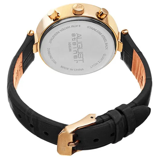 Original August Steiner Quartz Diamond Silver Dial Ladies Watch AS8288BK JMS always Watches Original August Steiner Quartz Diamond Silver Dial Ladies Watch AS8288BK JMS always Watches