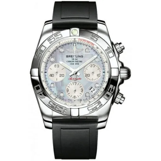 Original Breitling Chronomat 41 Mother Of Pearl Dial Black Rubber Mens Watch AB014012G712BKPT3 JMS always Watches Original Breitling Chronomat 41 Mother Of Pearl Dial Black Rubber Mens Watch AB014012G712BKPT3 JMS always Watches
