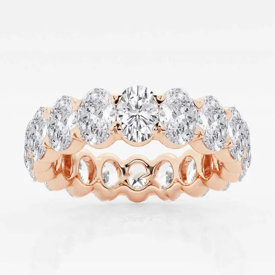 Original Brilliant Diamond 5 cttw OvalCut Lab Grown Diamond Eternity Band in 14KT Rose Gold GVSSI JMS always Rings Original Brilliant Diamond 5 cttw OvalCut Lab Grown Diamond Eternity Band in 14KT Rose Gold GVSSI JMS always Rings